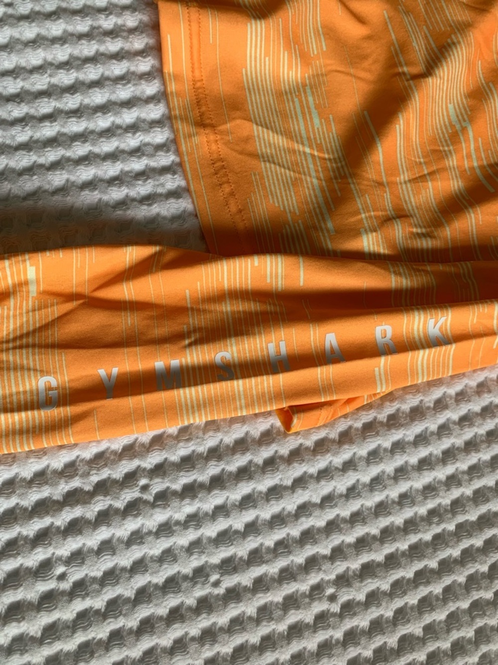 Gymshark Orange and Yellow Performance Long Sleeve Tee Size Extra Small - Picture 3 of 7